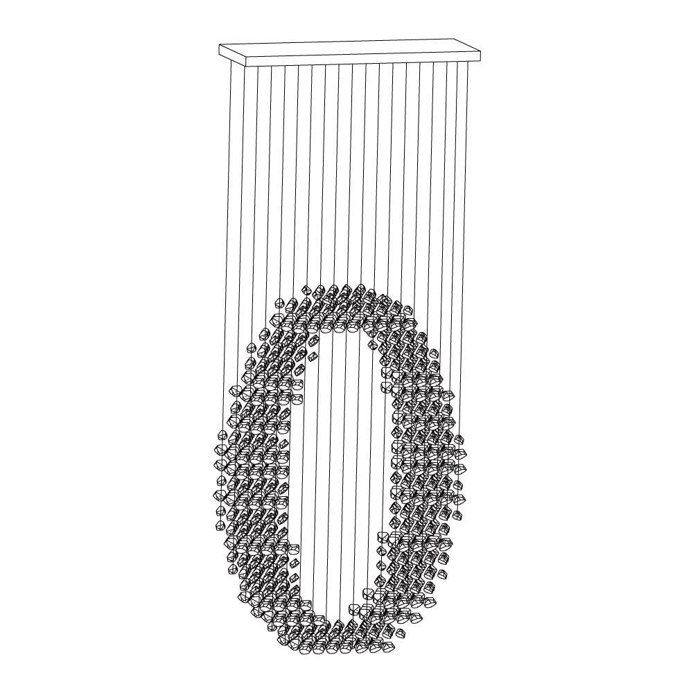 Nelella Charcoal Stone Cascade Lustres O
