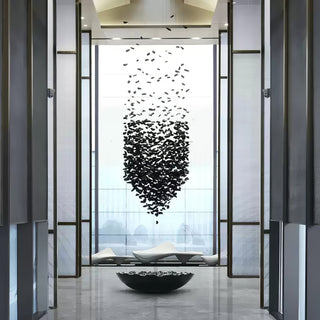 Arsilus Lustres en Cascade Couleur Pierre Anthracite pour Un Espace Artistique