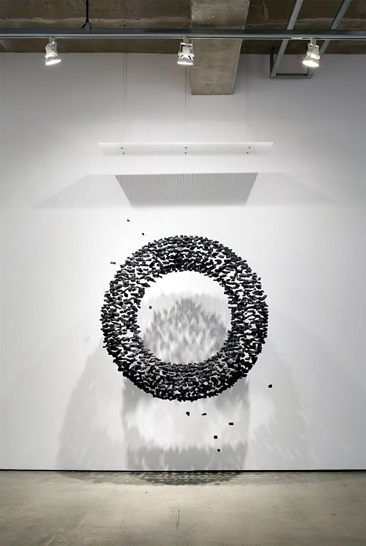 Feleva Charcoal Stone Shape Hourglass Sculptural Lustre