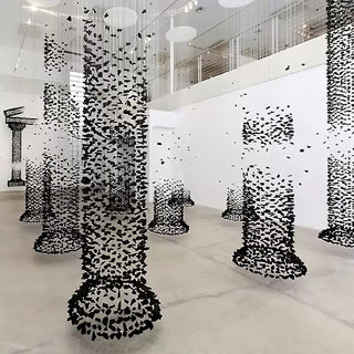 Arsilus Lustres en Cascade Couleur Pierre Anthracite pour Un Espace Artistique