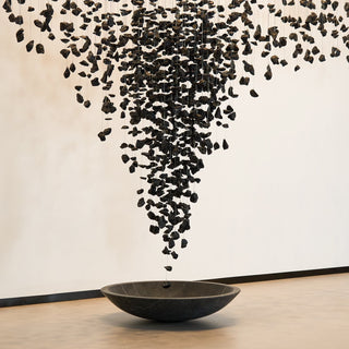 Arsilus Charcoal Stone Shape Hourglass Sculptural Lustre