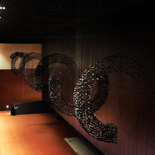Arsilus Lustre Sculptural en Pierre Charbon Lettres de S à Z