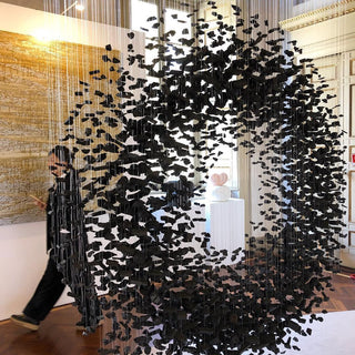 Arsilus Lustre sculptural en pierre charbon, lettres de G à L