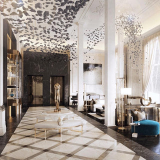 Arsilus Lustre Sculptural en Pierre Charbon