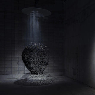 Arsilus Lustre Sculptural en Pierre Charbon