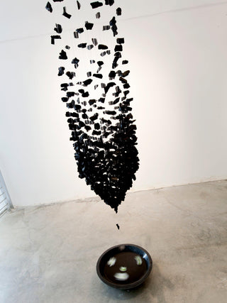 Arsilus Lustre Sculptural en Pierre Charbon