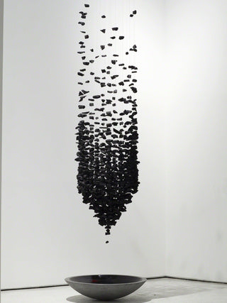Arsilus Lustre Sculptural en Pierre Charbon