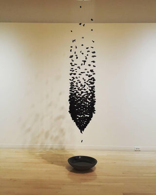 Arsilus Lustre Sculptural en Pierre Charbon