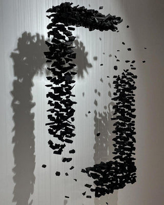 Arsilus Lustre Sculptural en Pierre Charbon