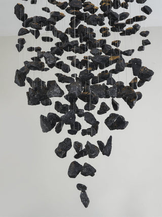 Arsilus Lustre Sculptural en Pierre Charbon