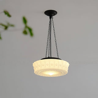 Solara Suspension en Chaîne Verre Blanc