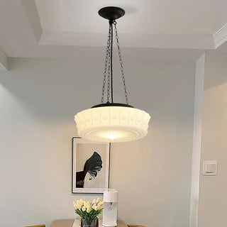 Solara Suspension en Chaîne Verre Blanc