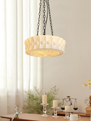 Solara Suspension en Chaîne Verre Blanc