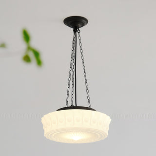 Solara Suspension en Chaîne Verre Blanc
