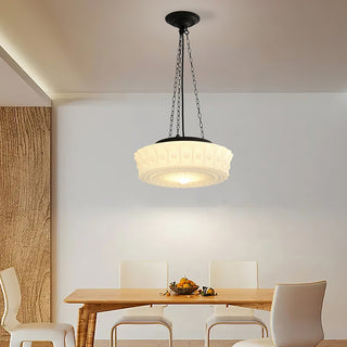 Solara Suspension en Chaîne Verre Blanc