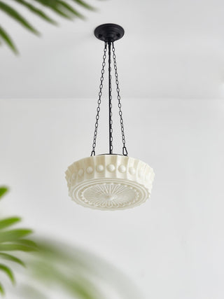Solara Suspension en Chaîne Verre Blanc