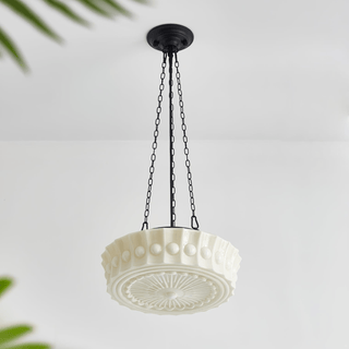 Solara Suspension en Chaîne Verre Blanc