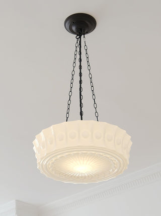 Solara Suspension en Chaîne Verre Blanc