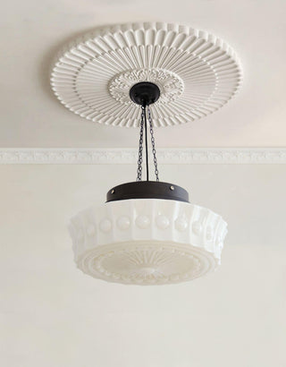 Solara Suspension en Chaîne Verre Blanc