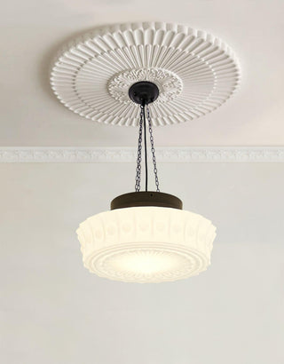 Solara Suspension en Chaîne Verre Blanc