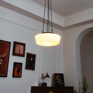 Solara Suspension en Chaîne Verre Blanc