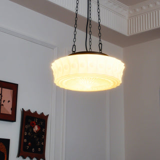 Solara Suspension en Chaîne Verre Blanc