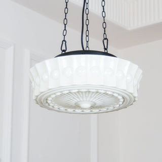 Solara Suspension en Chaîne Verre Blanc