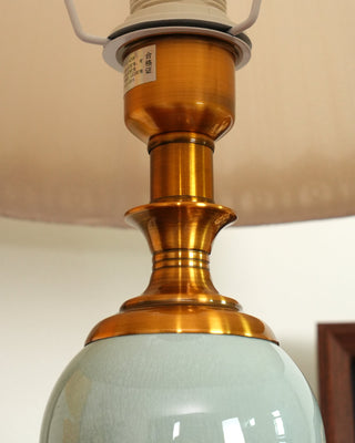 Mirova Lampe de Table en Céramique Et Tissu