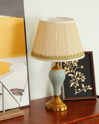 Mirova Lampe de Table en Céramique Et Tissu