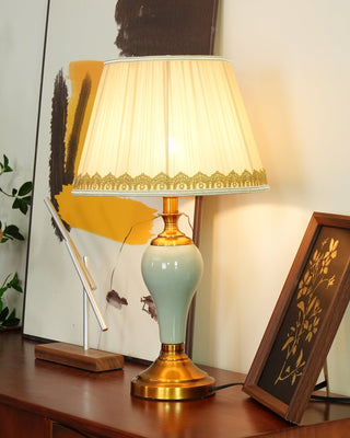 Mirova Lampe de Table en Céramique Et Tissu