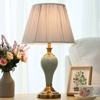 Mirova Lampe de Table en Céramique Et Tissu