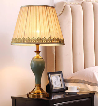 Mirova Lampe de Table en Céramique Et Tissu