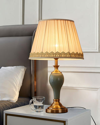 Mirova Lampe de Table en Céramique Et Tissu