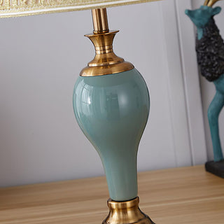 Mirova Lampe de Table en Céramique Et Tissu