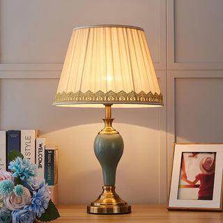 Mirova Lampe de Table en Céramique Et Tissu