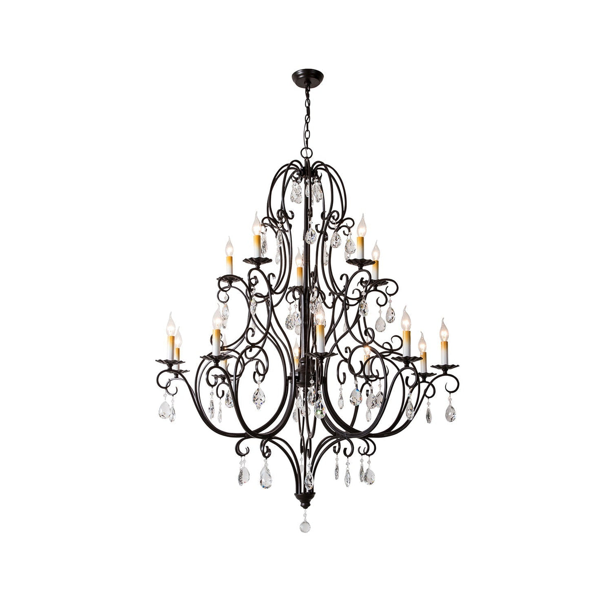 Lustre à Échelons en Métal Cristal Luxueux Postmoderne