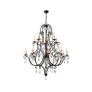 Lustre à Échelons en Métal Cristal Luxueux Postmoderne