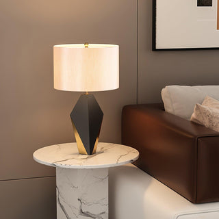 Prism Contemporary Fabric Table Lamp-Neutral Decor