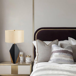 Prism Contemporary Fabric Table Lamp-Neutral Decor
