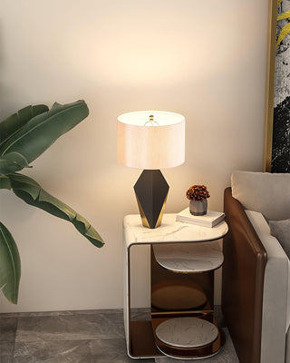 Prism Contemporary Fabric Table Lamp-Neutral Decor