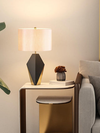 Prism Contemporary Fabric Table Lamp-Neutral Decor