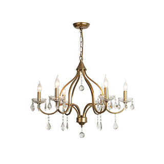 Lustre en Laiton Métal Cristal Vintage Alliant Luxe et Élégance
