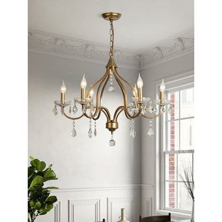 Lustre en Laiton Métal Cristal Vintage Alliant Luxe et Élégance