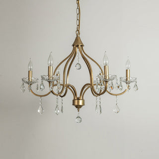 Lustre en Laiton Métal Cristal Vintage Alliant Luxe et Élégance