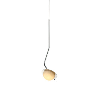 Ivvaros Lampe Suspension Chic Moderne Minimaliste Acier Inoxydable Alabastre