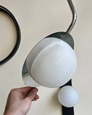Ivvaros Lampe Suspension Chic Moderne Minimaliste Acier Inoxydable Alabastre