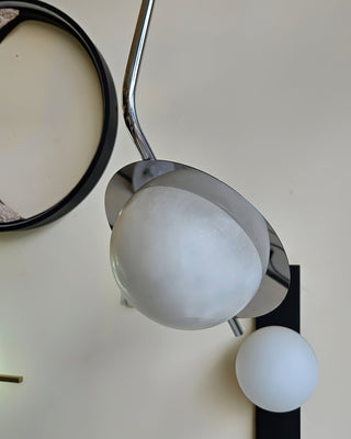 Ivvaros Lampe Suspension Chic Moderne Minimaliste Acier Inoxydable Alabastre