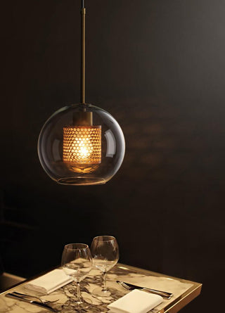 Lustra Suspension en Verre Chiswick pour Salon-Luire