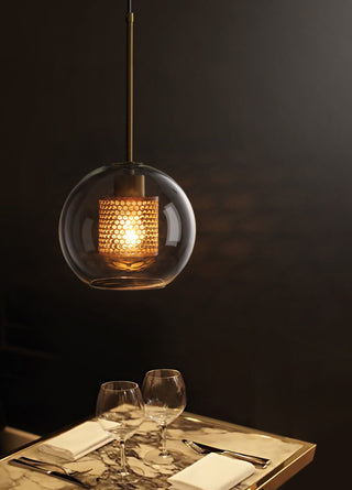 Lustra Suspension en Verre Chiswick pour Salon-Luire