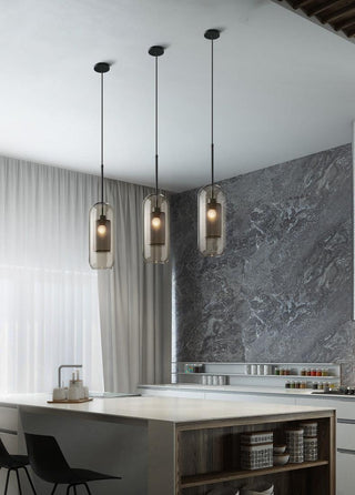 Lustra Lustre Suspendu En Verre Maillage Doré Pour Salle À Manger